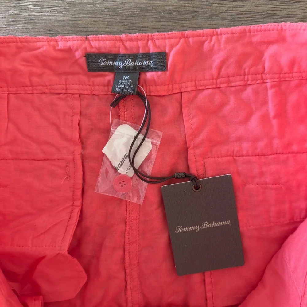 Tommy Bahama‎ Eugenia Eyelet Short-Coral-Women's Size 16-NWT-Fully Lined Cotton